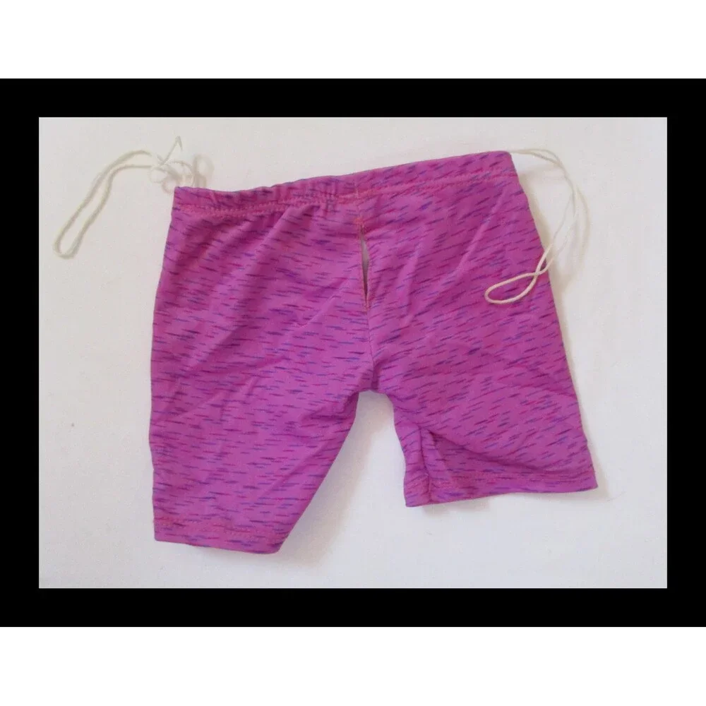 Build A Bear Workshop Plum Colored Leggings with Multicolored Lines